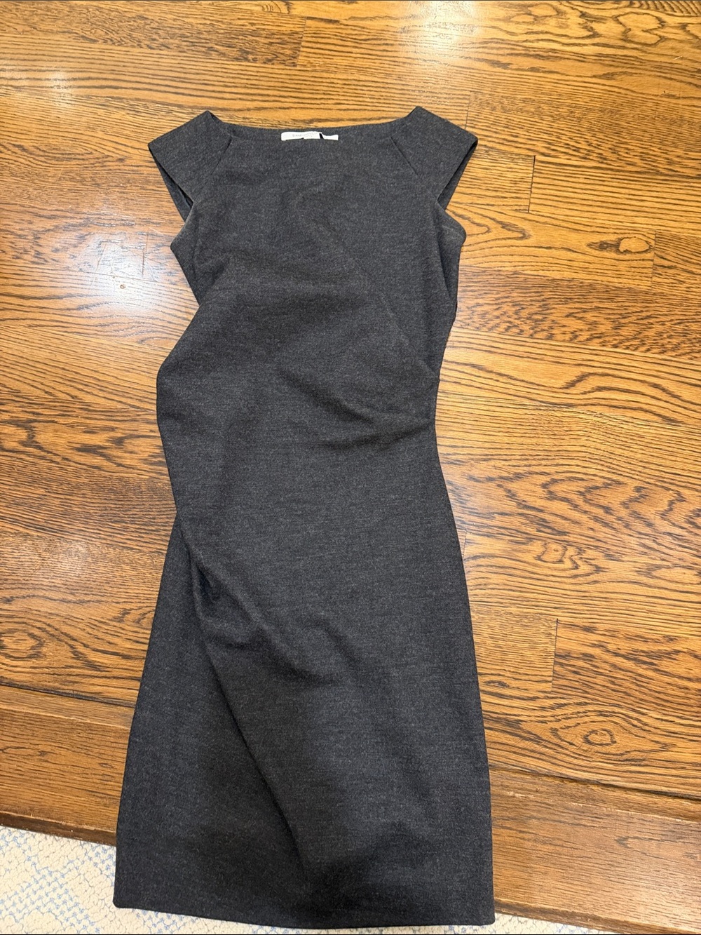 Diane Von Furstenberg Charcoal Gray Midi Sheath Dress